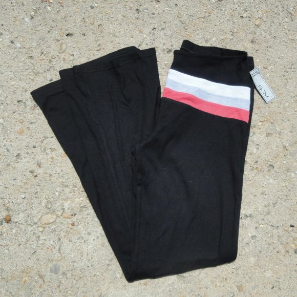 G.W. Pants - G.W. Black Coral Gray White Leggings Sz Large NWT